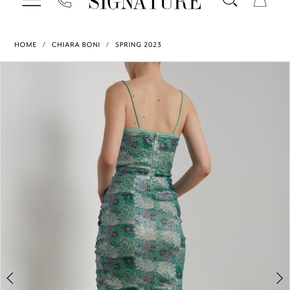 NWT Chiara Boni Exclusive Neiman Cocktail Party Pastel Floral Ruched Dress - Picture 3 of 15